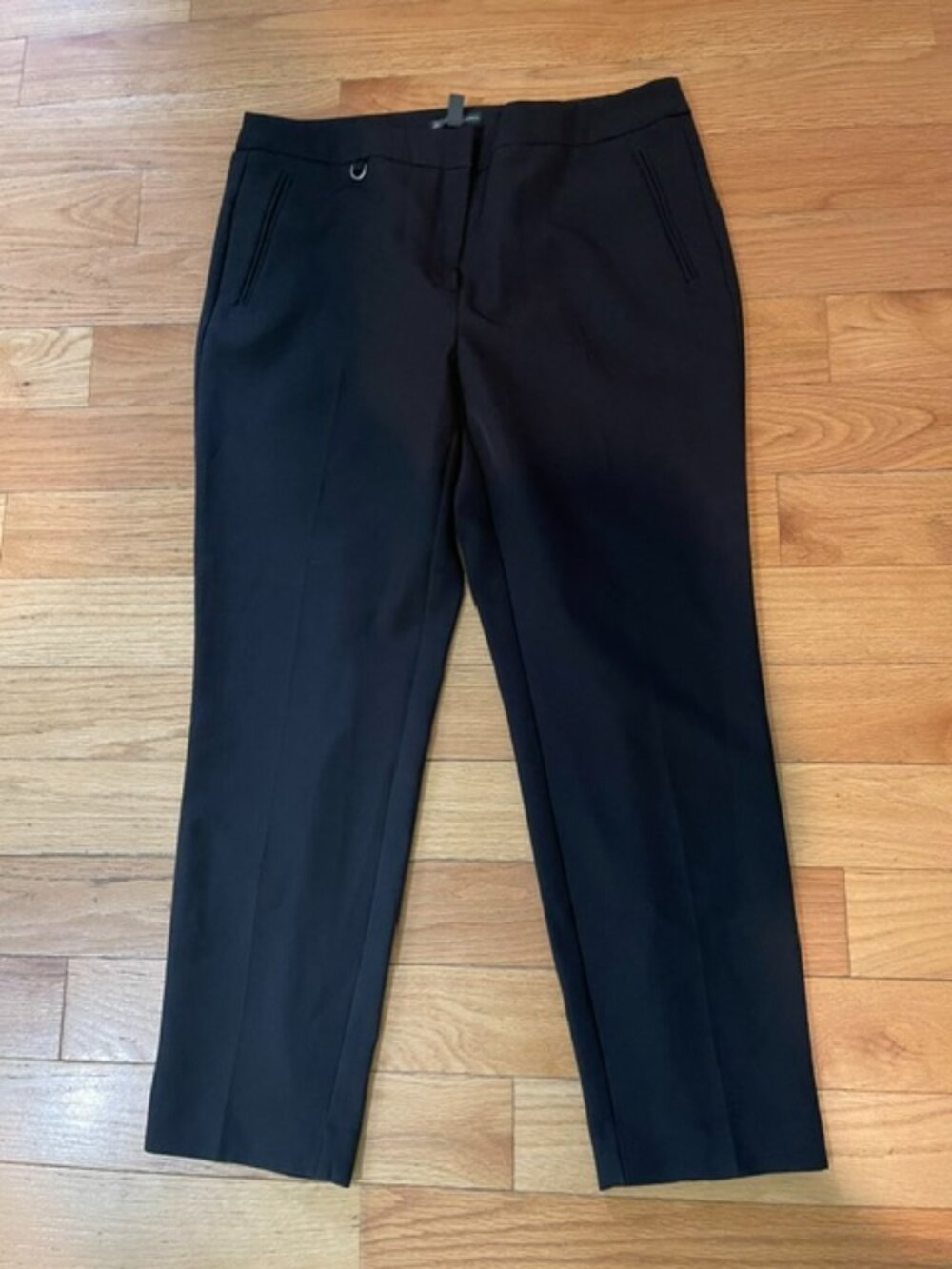 Adrianna Papell black Cropped dress pant slim leg some stretch very comfy